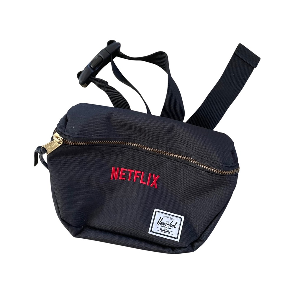 Herschel Supply Co Netflix Fifteen Hip Pack Black Waist Bag NWT Limited Edition